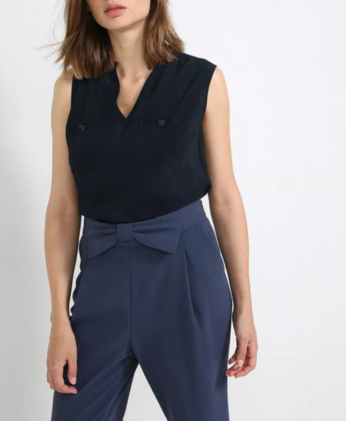 Sleeveless Pocket Basic Top