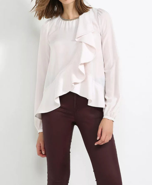 Long Sleeve Ruffled Blouse