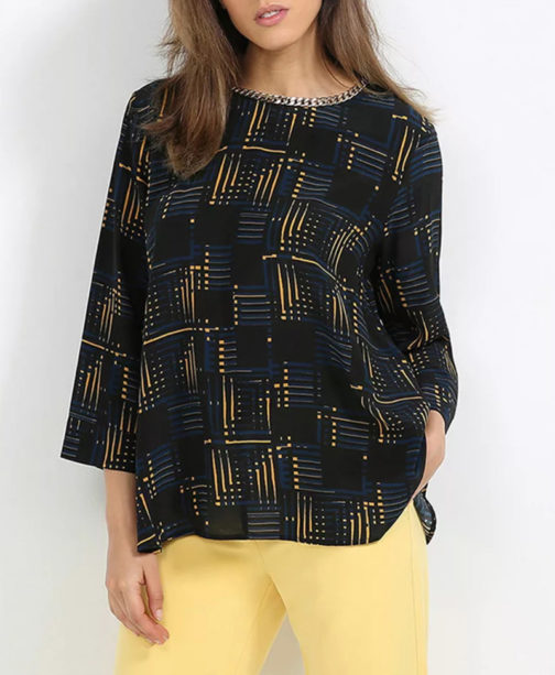 Multicolored Chain Blouse